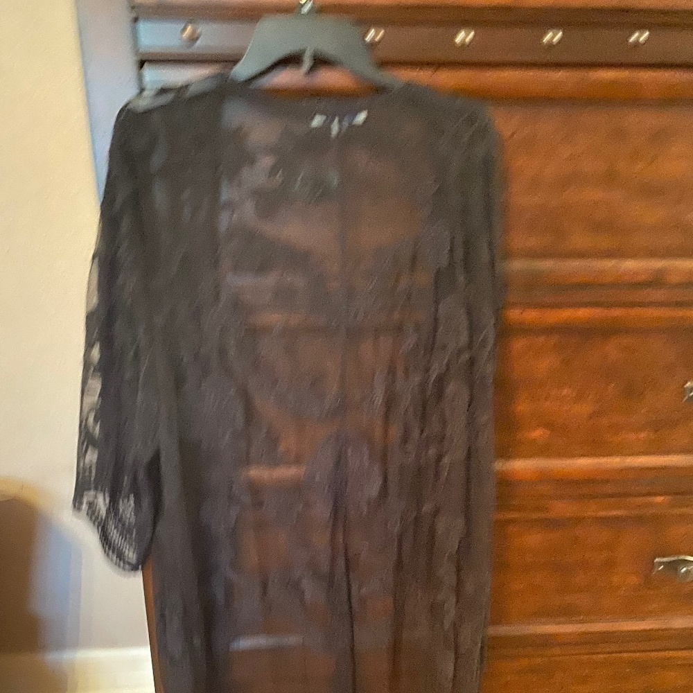 Black lace kimono
